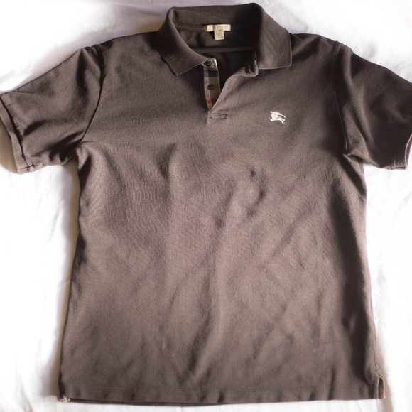 burberry polo mens brown